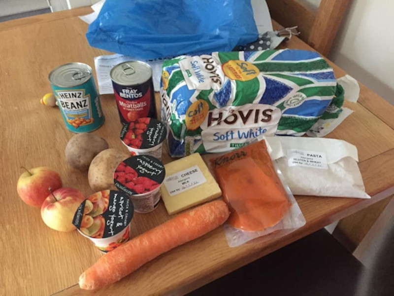 Photo of privatised school meal parcel